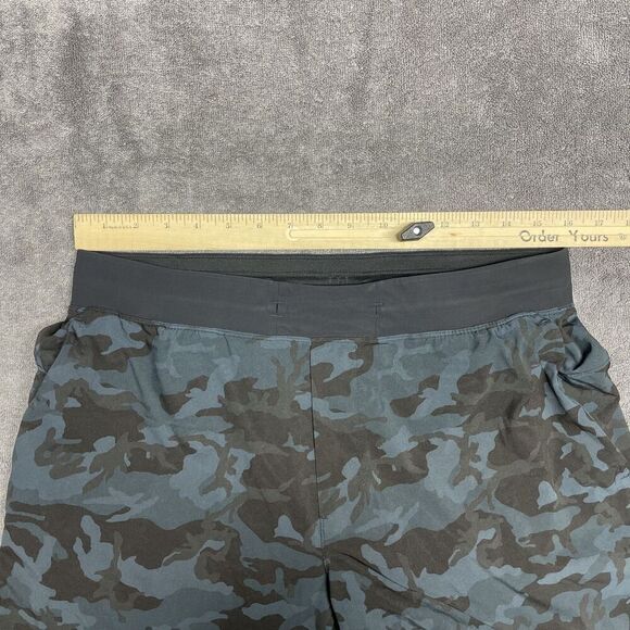 Lululemon THE 9” Shorts Mens L Gray Camo Gym Stretch Performance Pickleball - Picture 5 of 9